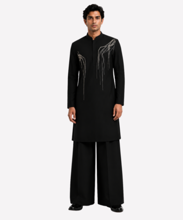 Black Metallic Kurta